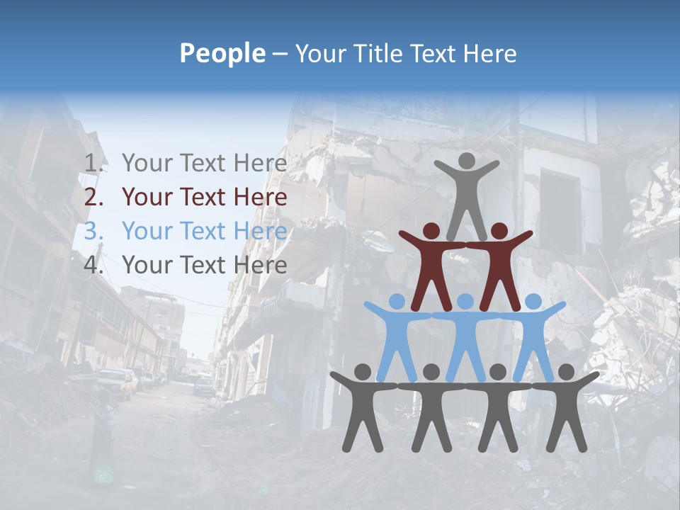 Destruction Zeitoun Bombing PowerPoint Template