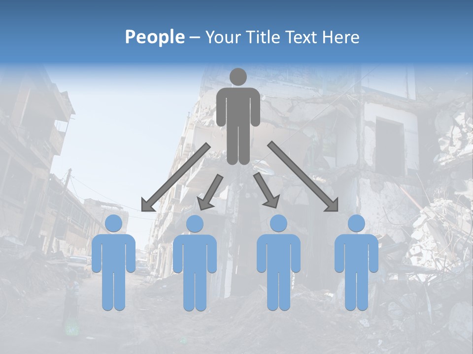 Destruction Zeitoun Bombing PowerPoint Template