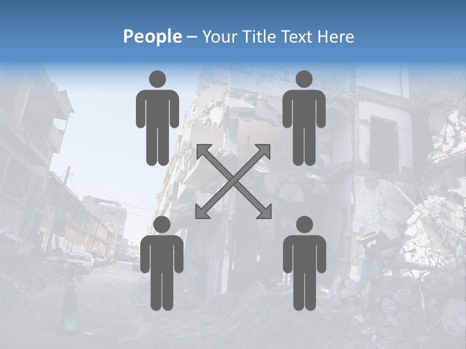 Destruction Zeitoun Bombing PowerPoint Template