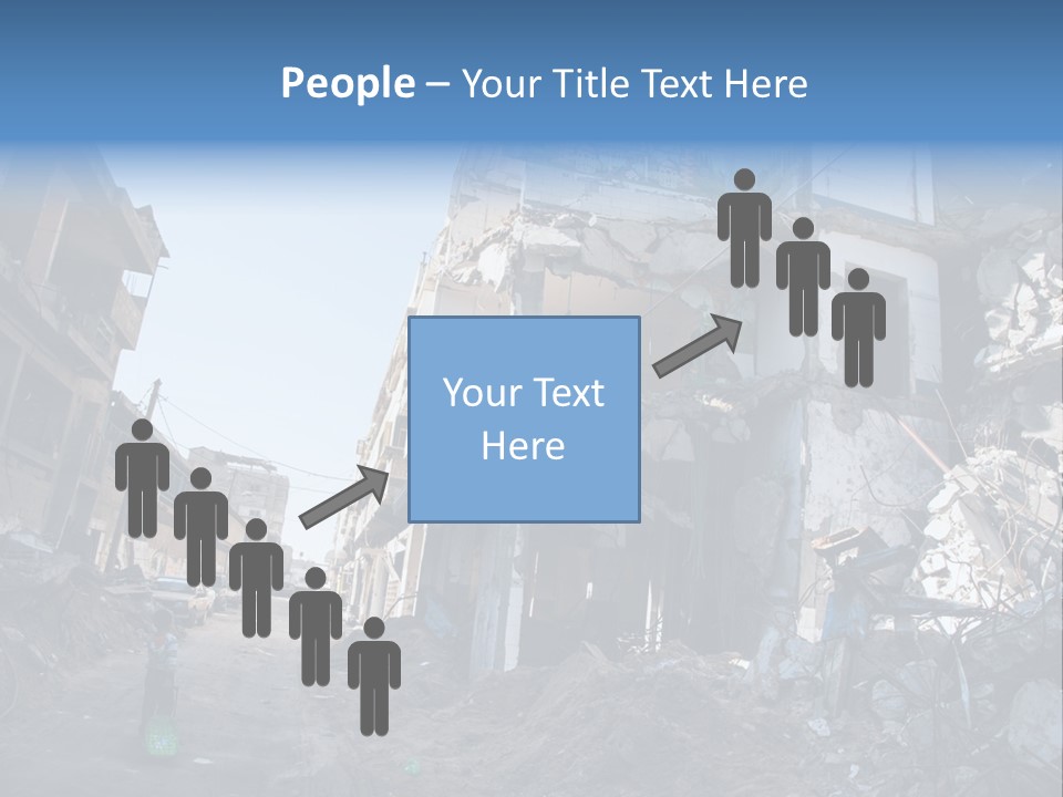 Destruction Zeitoun Bombing PowerPoint Template