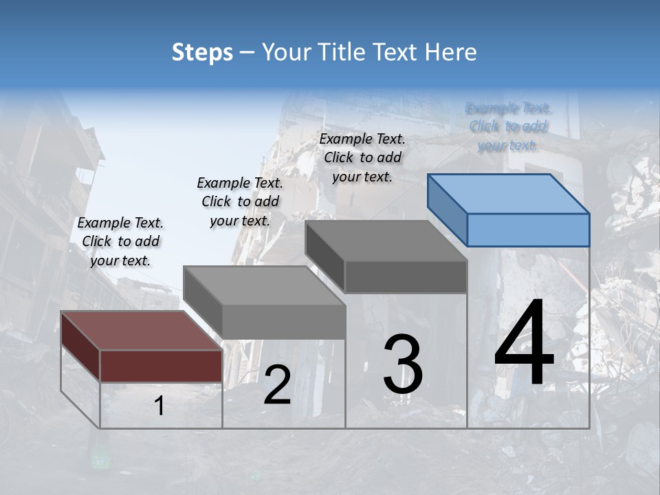 Destruction Zeitoun Bombing PowerPoint Template