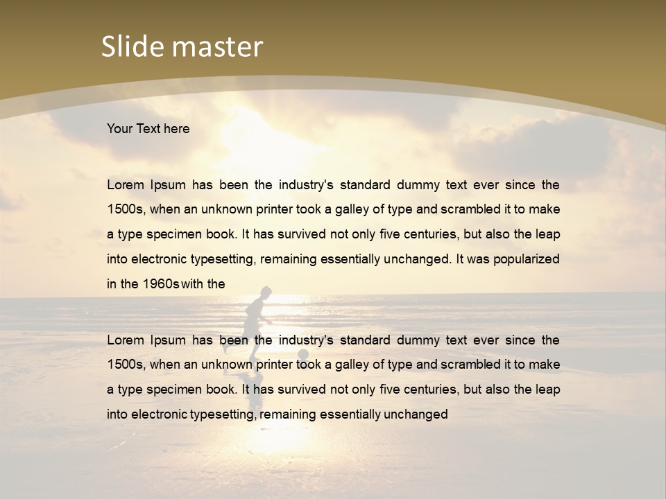 Lifestyle Shore Run PowerPoint Template