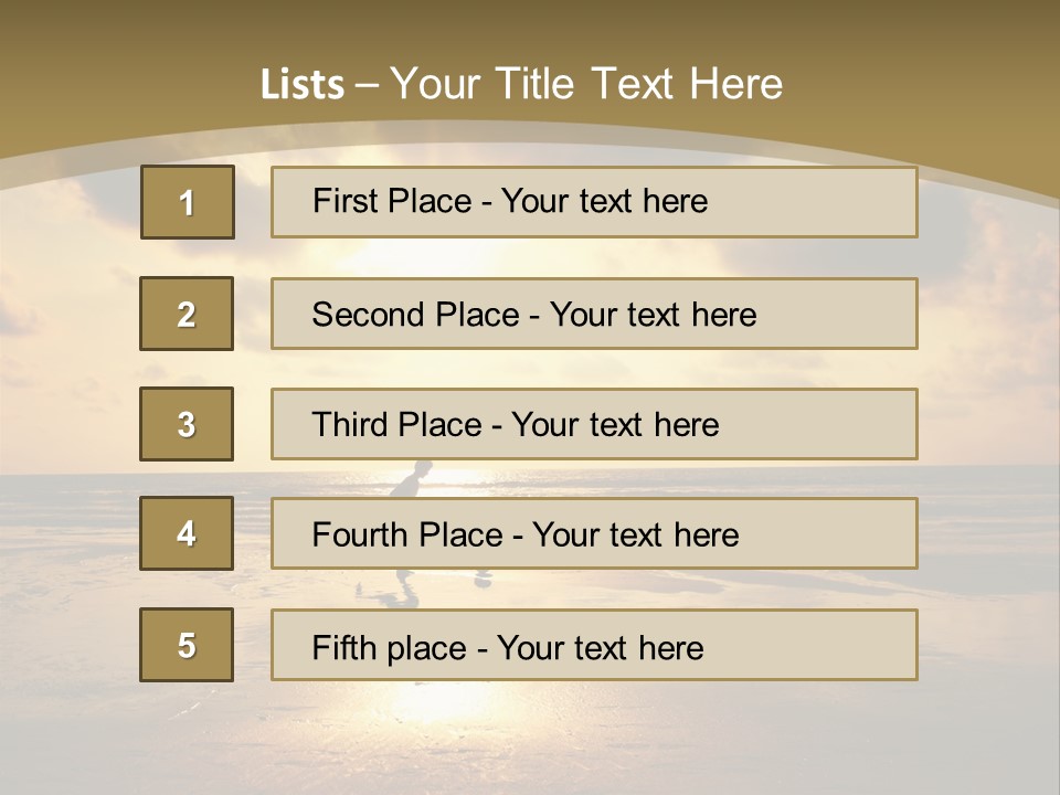 Lifestyle Shore Run PowerPoint Template