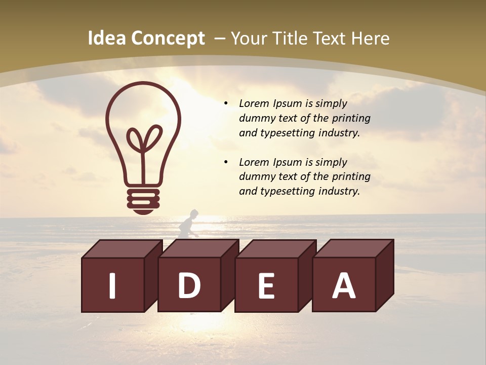 Lifestyle Shore Run PowerPoint Template