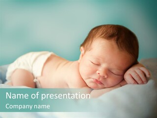 Cute Diaper Newborn PowerPoint Template