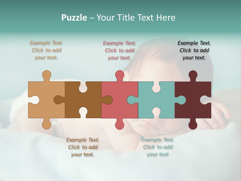 Cute Diaper Newborn PowerPoint Template