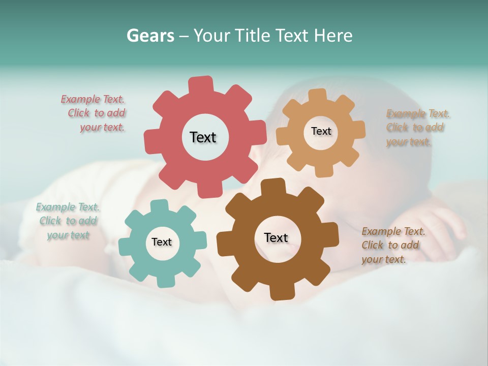 Cute Diaper Newborn PowerPoint Template