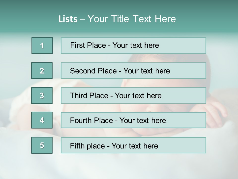 Cute Diaper Newborn PowerPoint Template