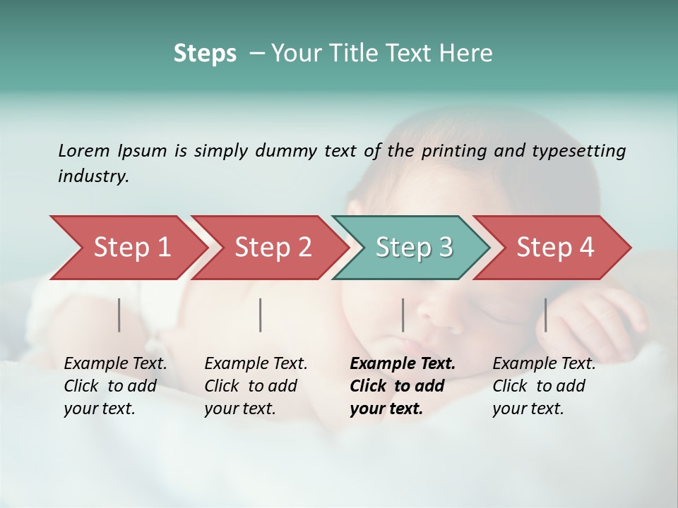Cute Diaper Newborn PowerPoint Template