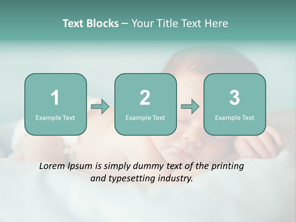 Cute Diaper Newborn PowerPoint Template