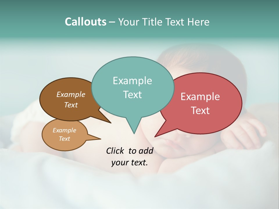 Cute Diaper Newborn PowerPoint Template