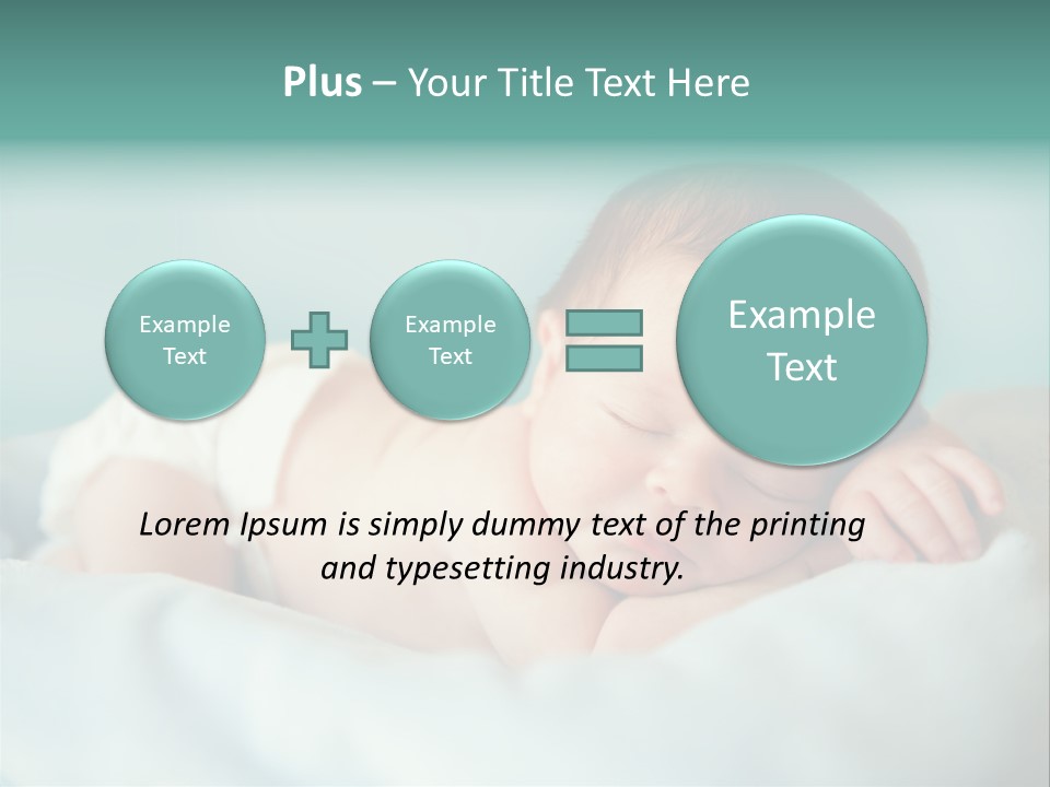 Cute Diaper Newborn PowerPoint Template