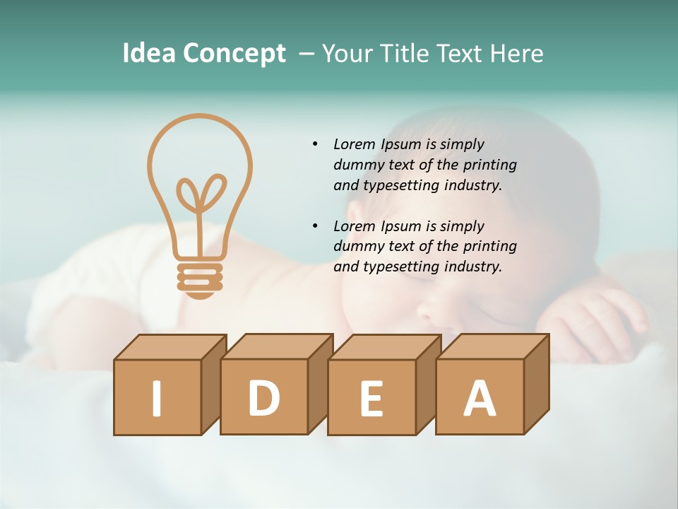 Cute Diaper Newborn PowerPoint Template