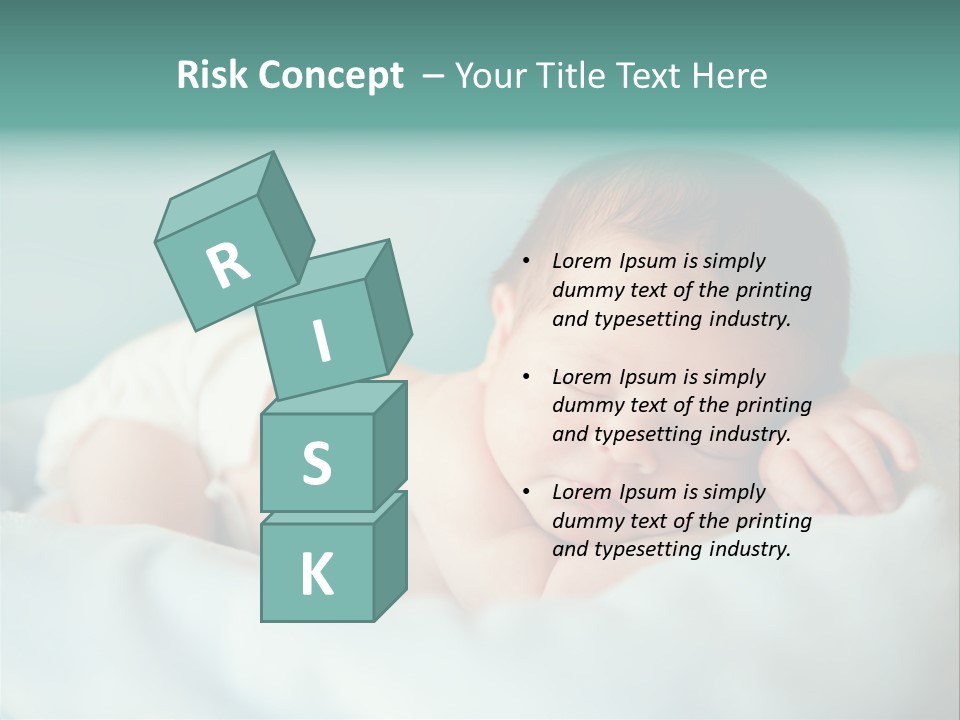 Cute Diaper Newborn PowerPoint Template