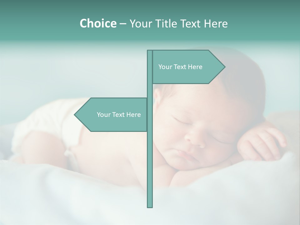 Cute Diaper Newborn PowerPoint Template