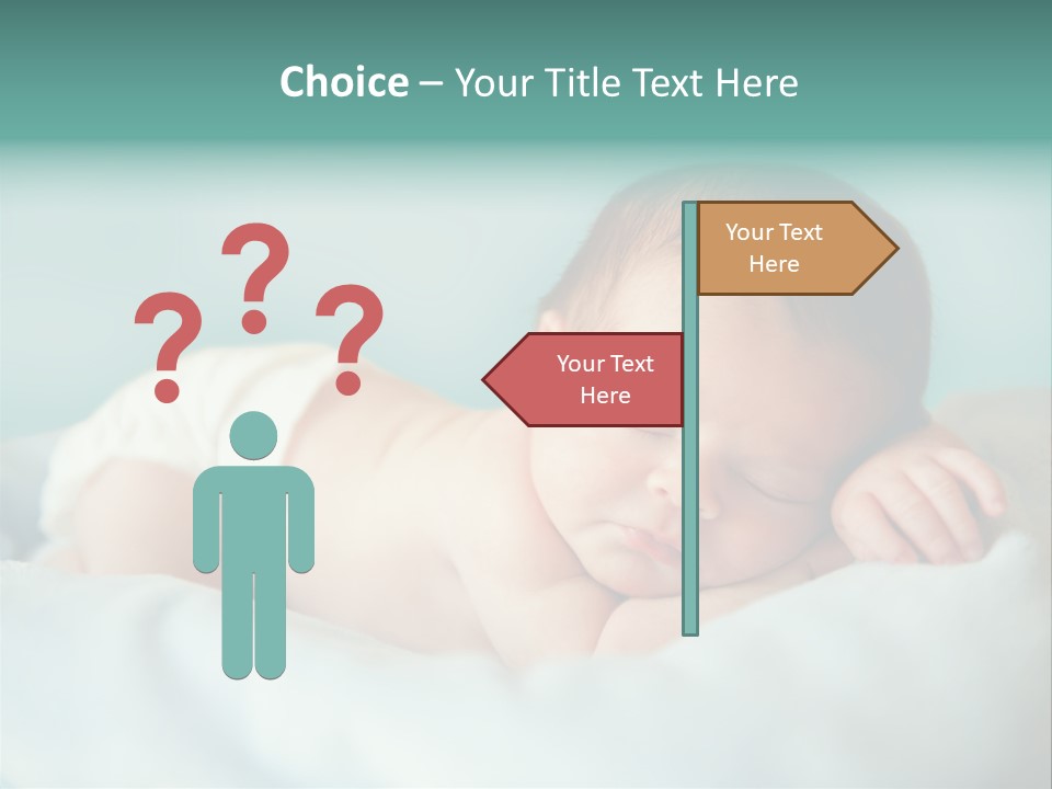 Cute Diaper Newborn PowerPoint Template