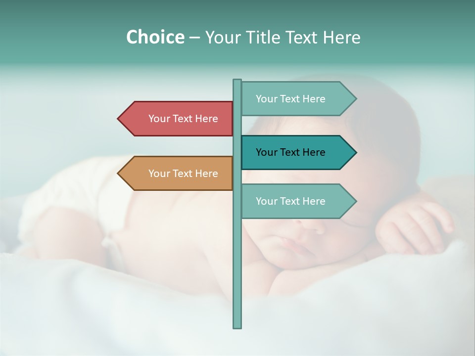 Cute Diaper Newborn PowerPoint Template