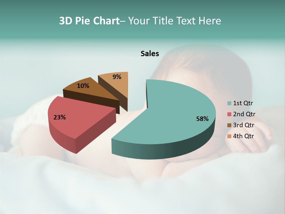 Cute Diaper Newborn PowerPoint Template