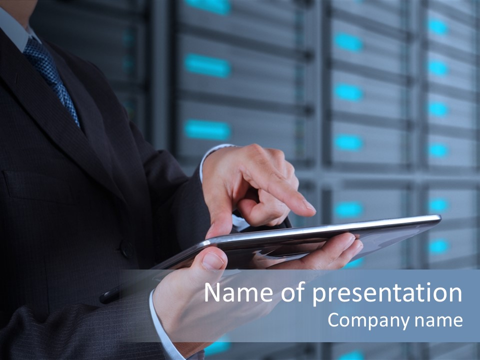 Industry Data Center High PowerPoint Template