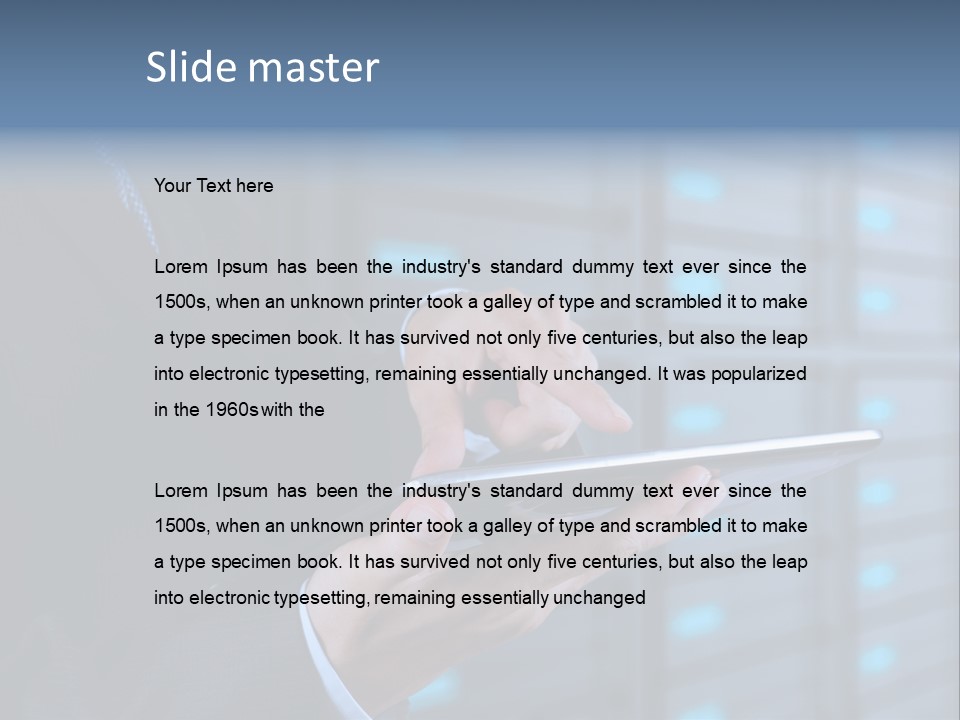 Industry Data Center High PowerPoint Template