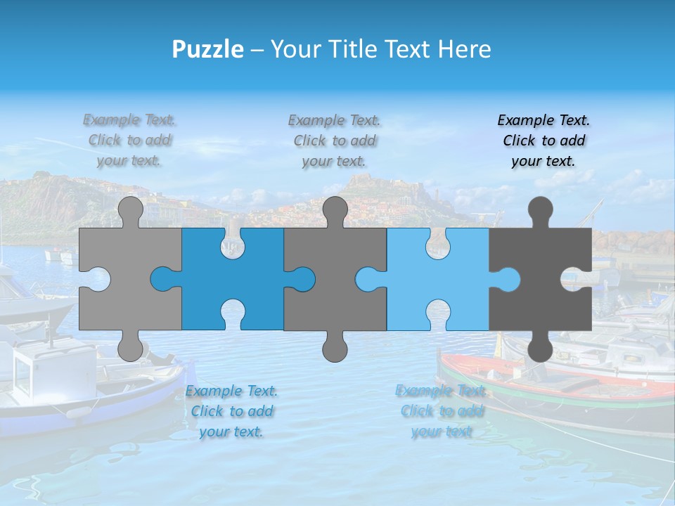 Craft Boat Harbor PowerPoint Template