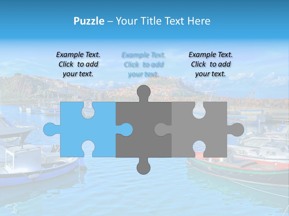 Craft Boat Harbor PowerPoint Template