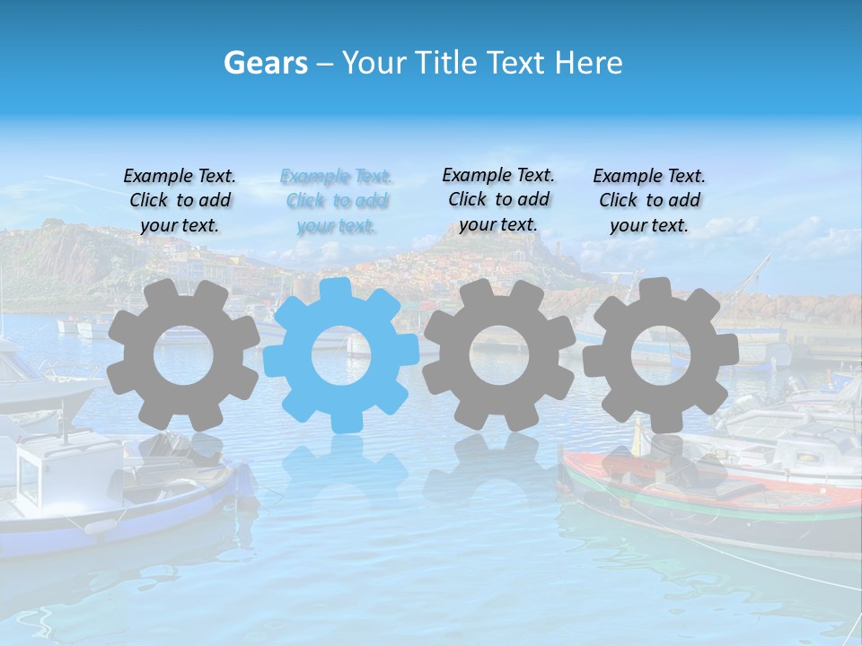 Craft Boat Harbor PowerPoint Template