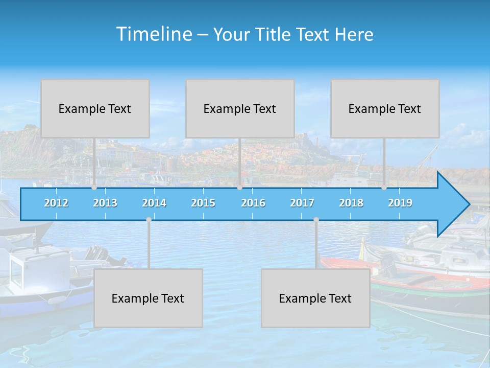 Craft Boat Harbor PowerPoint Template