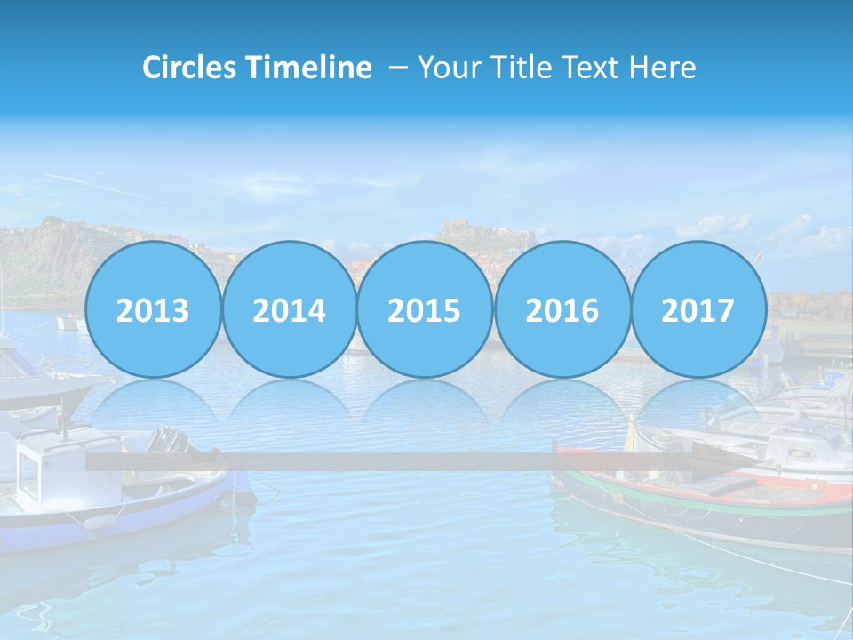 Craft Boat Harbor PowerPoint Template