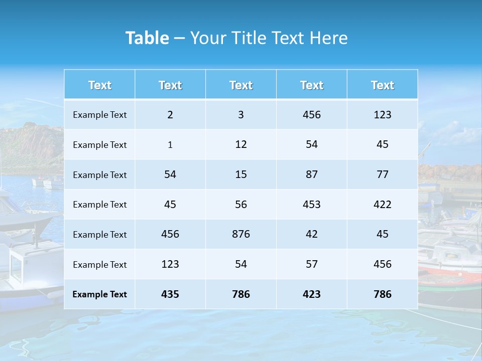 Craft Boat Harbor PowerPoint Template