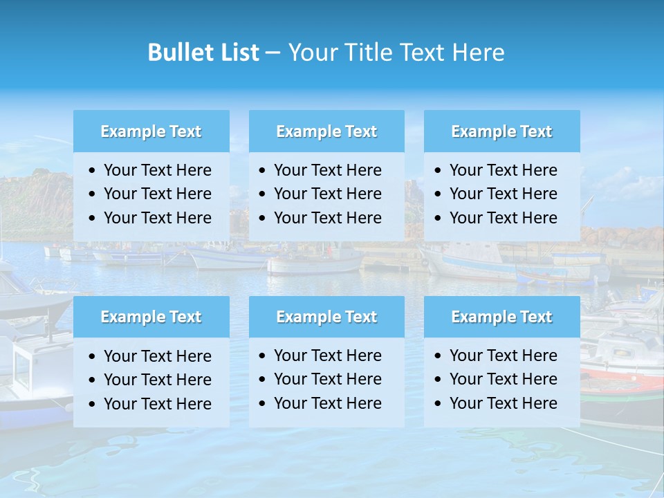 Craft Boat Harbor PowerPoint Template