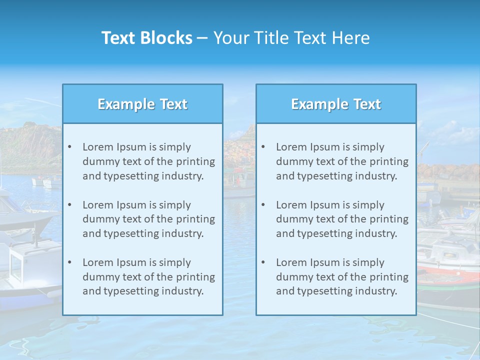 Craft Boat Harbor PowerPoint Template