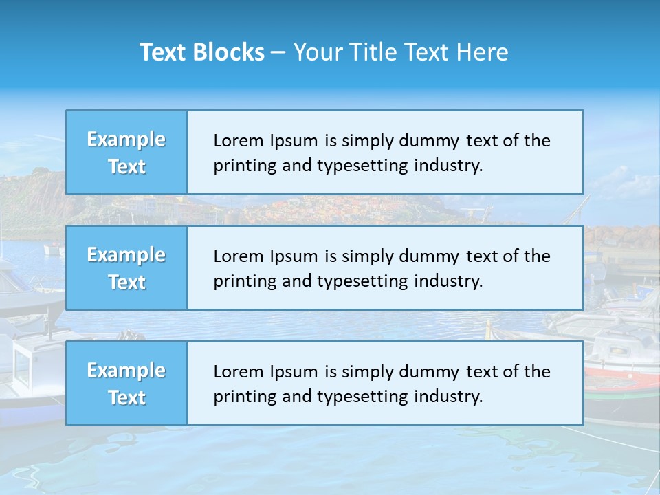Craft Boat Harbor PowerPoint Template