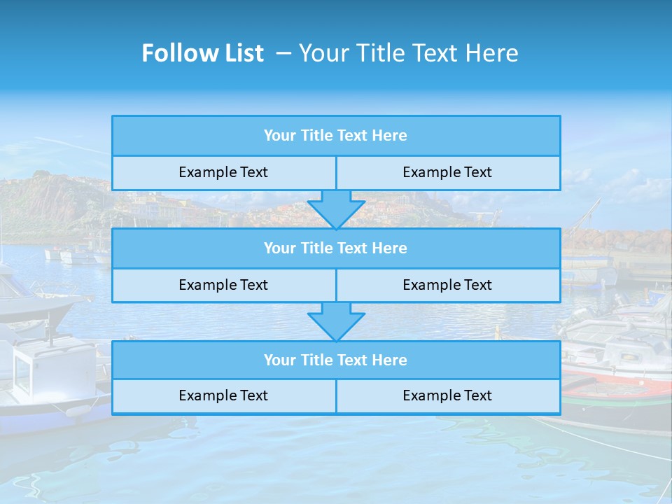 Craft Boat Harbor PowerPoint Template