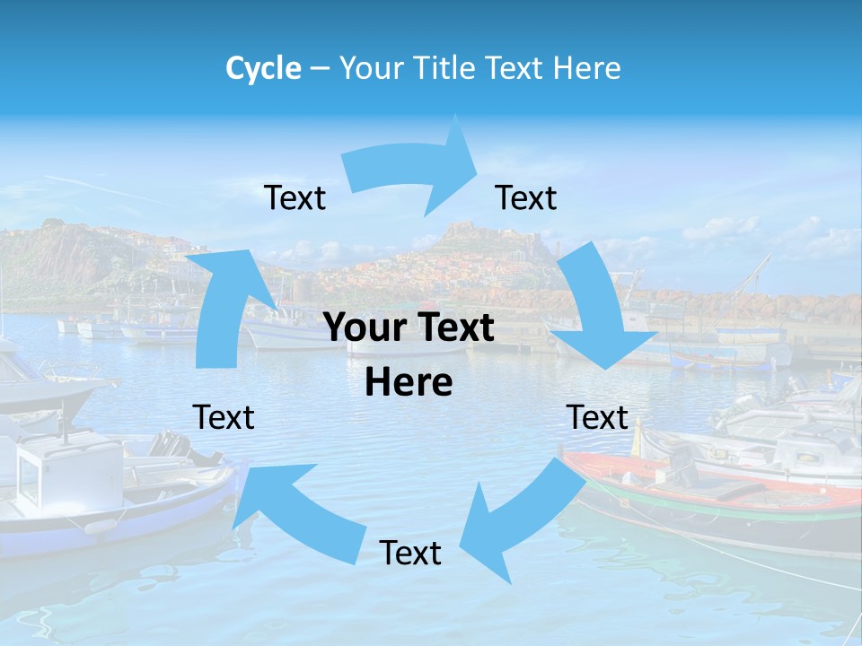 Craft Boat Harbor PowerPoint Template