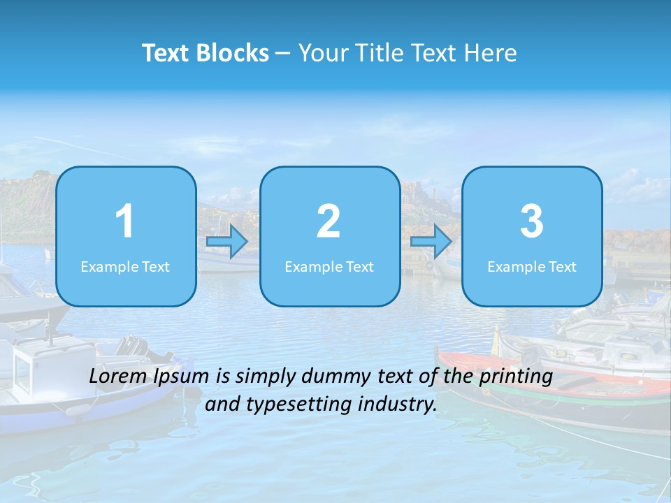 Craft Boat Harbor PowerPoint Template