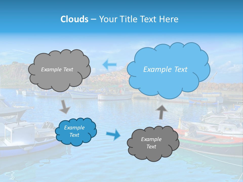 Craft Boat Harbor PowerPoint Template