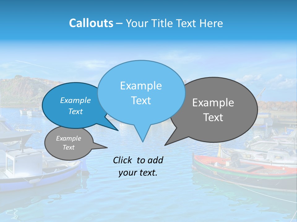 Craft Boat Harbor PowerPoint Template