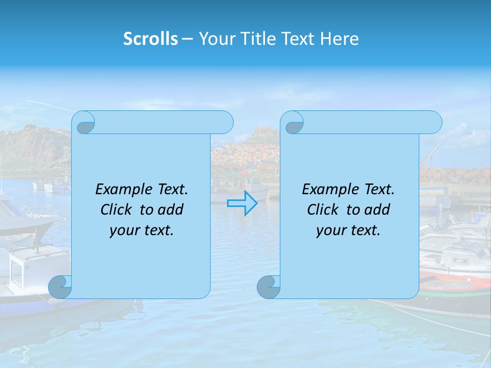 Craft Boat Harbor PowerPoint Template