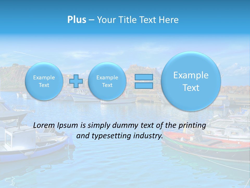 Craft Boat Harbor PowerPoint Template