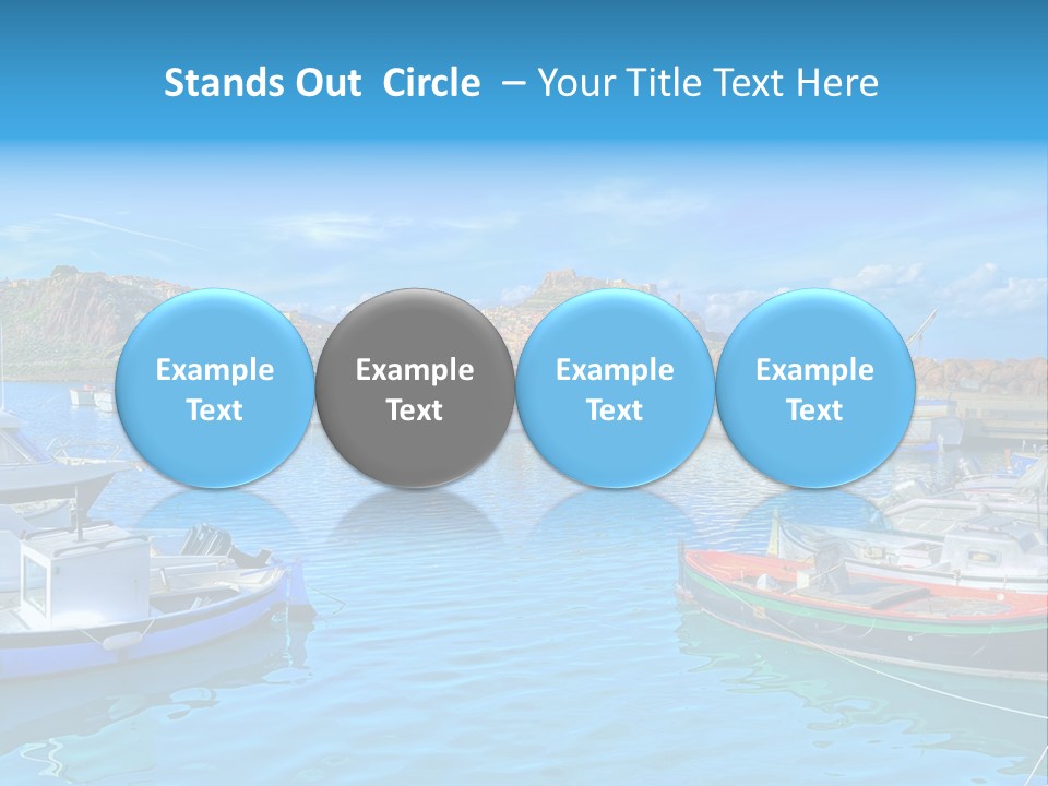 Craft Boat Harbor PowerPoint Template