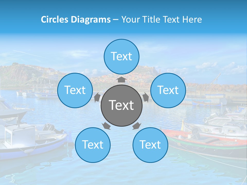 Craft Boat Harbor PowerPoint Template