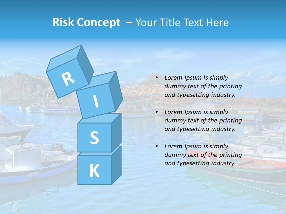 Craft Boat Harbor PowerPoint Template