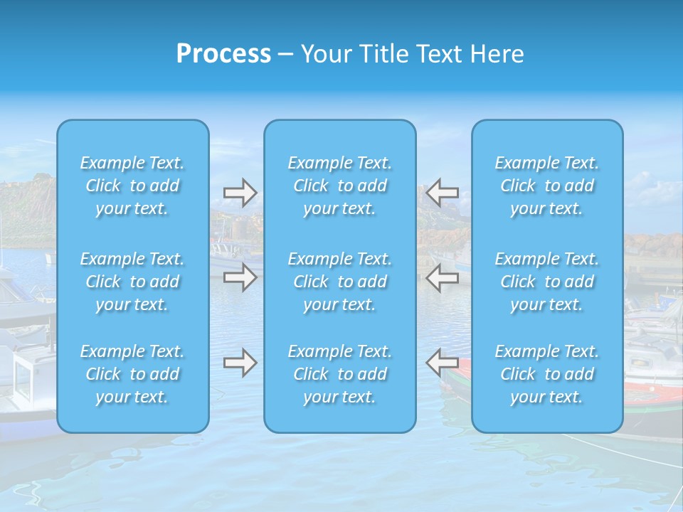 Craft Boat Harbor PowerPoint Template