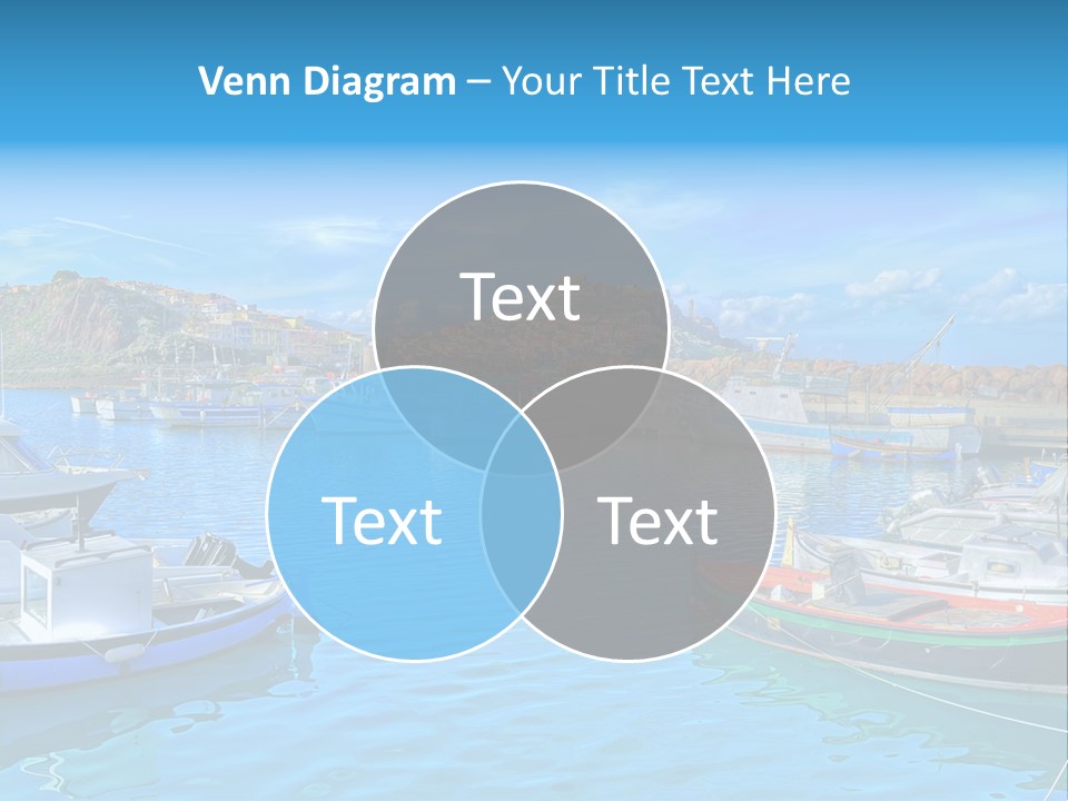 Craft Boat Harbor PowerPoint Template