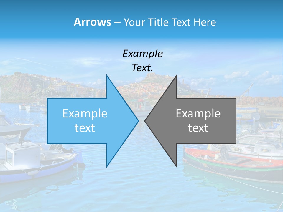 Craft Boat Harbor PowerPoint Template