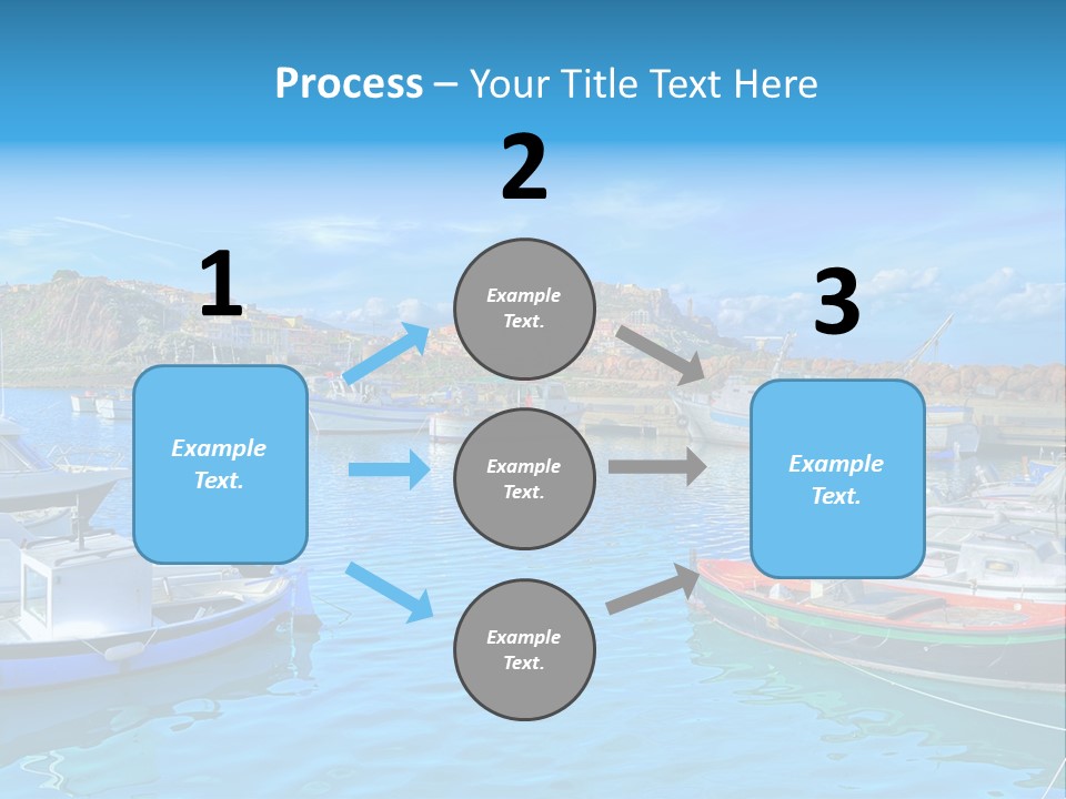 Craft Boat Harbor PowerPoint Template
