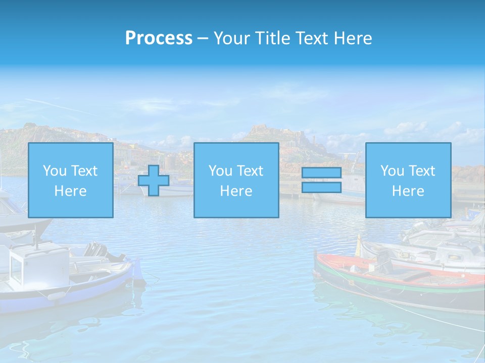 Craft Boat Harbor PowerPoint Template