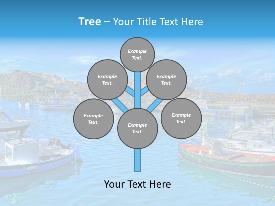 Craft Boat Harbor PowerPoint Template