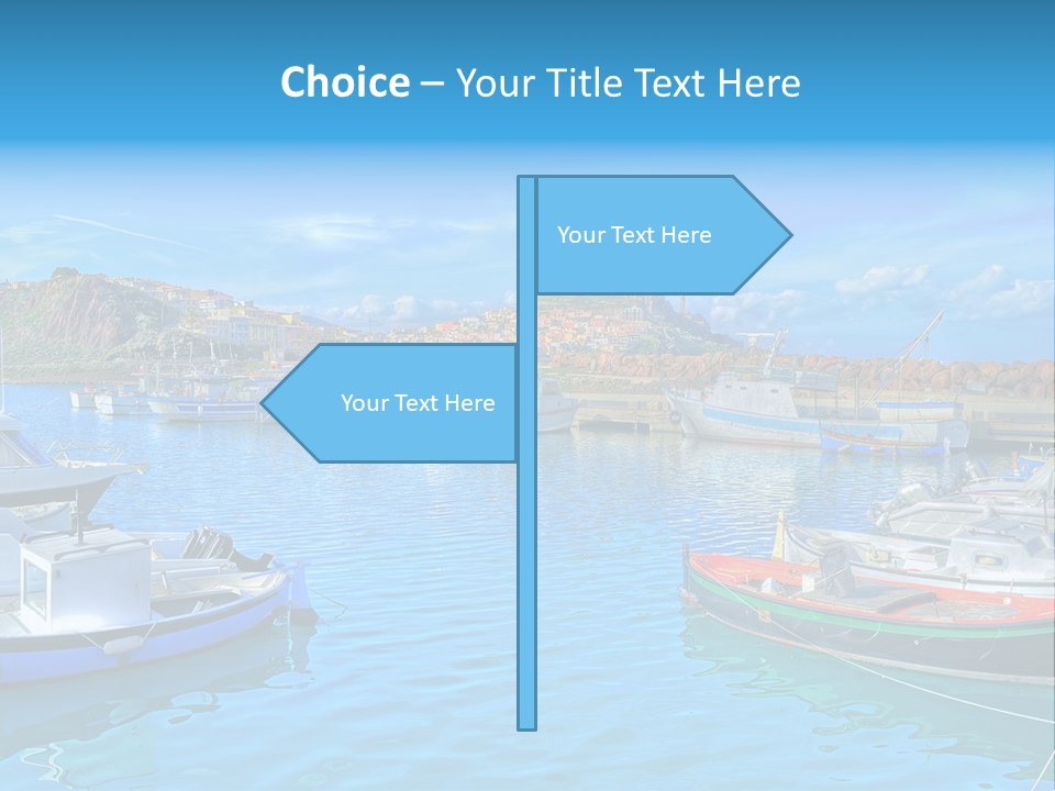 Craft Boat Harbor PowerPoint Template